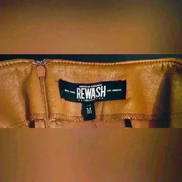 Rewash | NWT Vegan Leather Mini Skirt, Women’s Size Medium, Carmel Brown - Picture 7 of 8